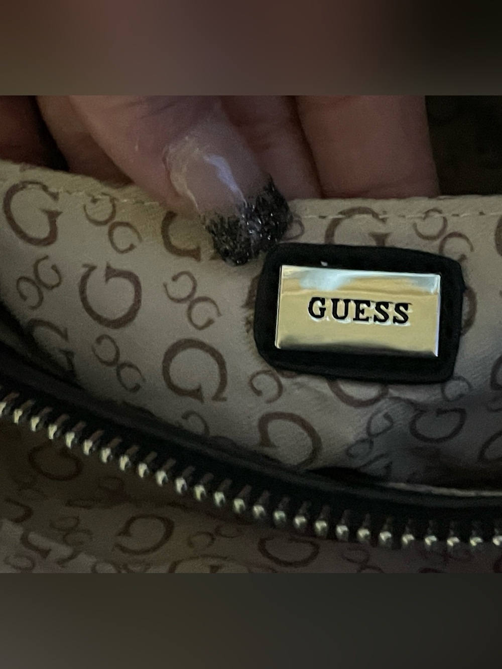 Guess Black Quilted Bag Purse - Picture 9 of 16